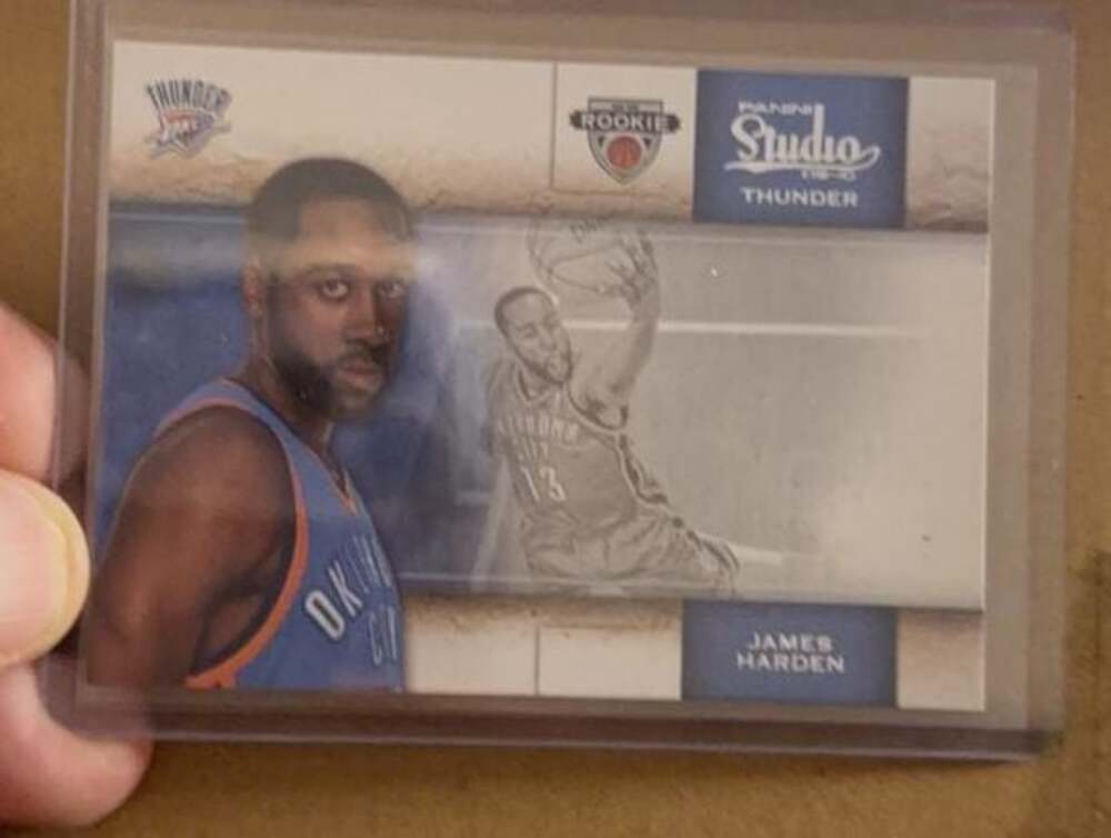 RARE 2009-10 Panini Studio - James Harden - #135 - Rookie RC Thunder Nets HOT